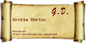 Grotte Dorisz névjegykártya